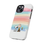 Rainbow Stripe Snoopy Phone Case