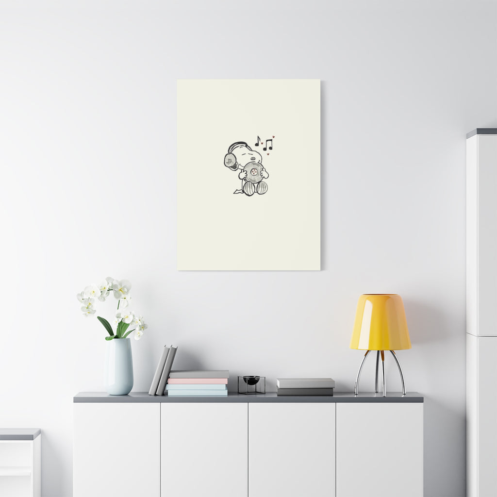Sleeping Dog Headphones Canvas