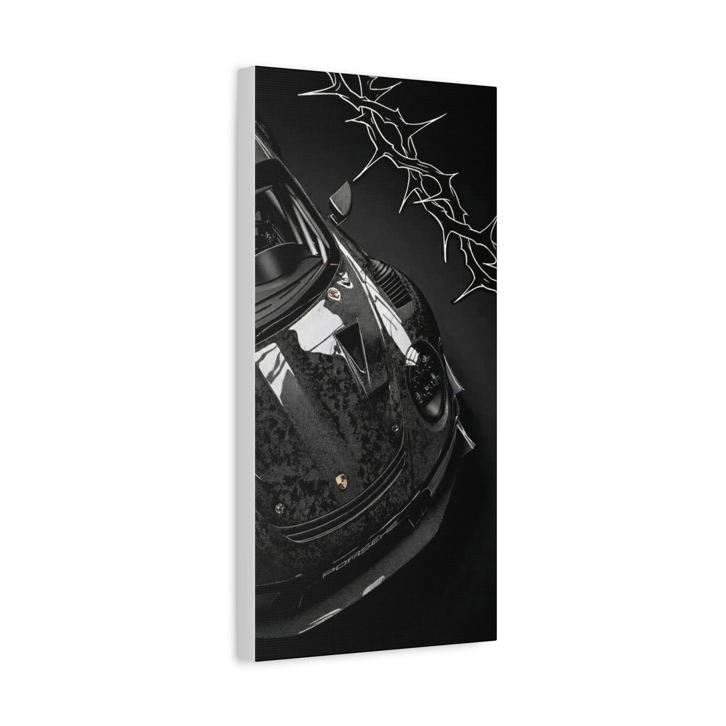 Black Sports Car Canvas