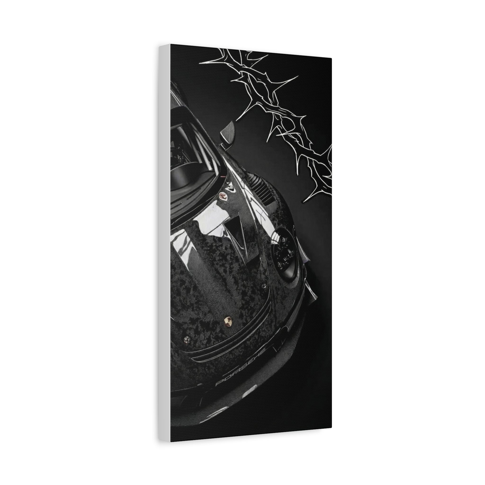 Black Sports Car Canvas