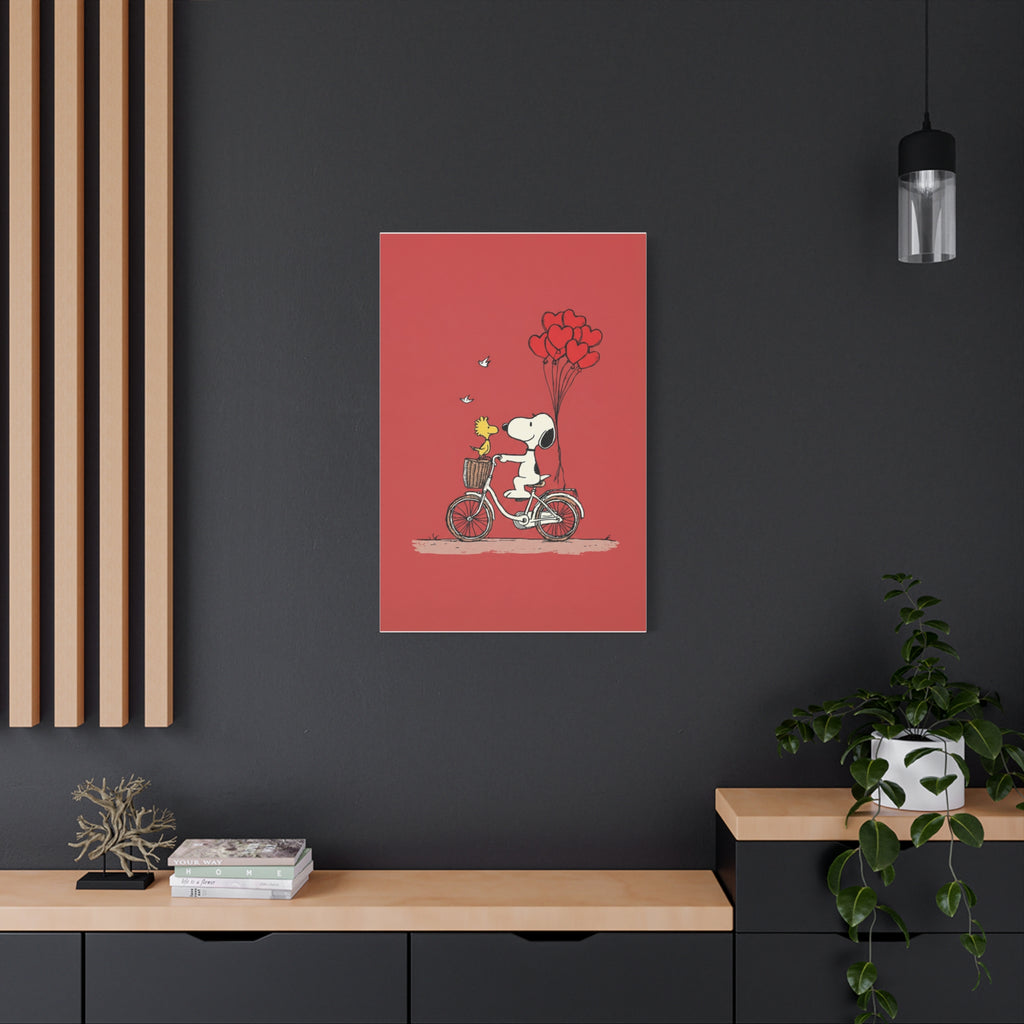 Bicycle Heart Balloons Canvas