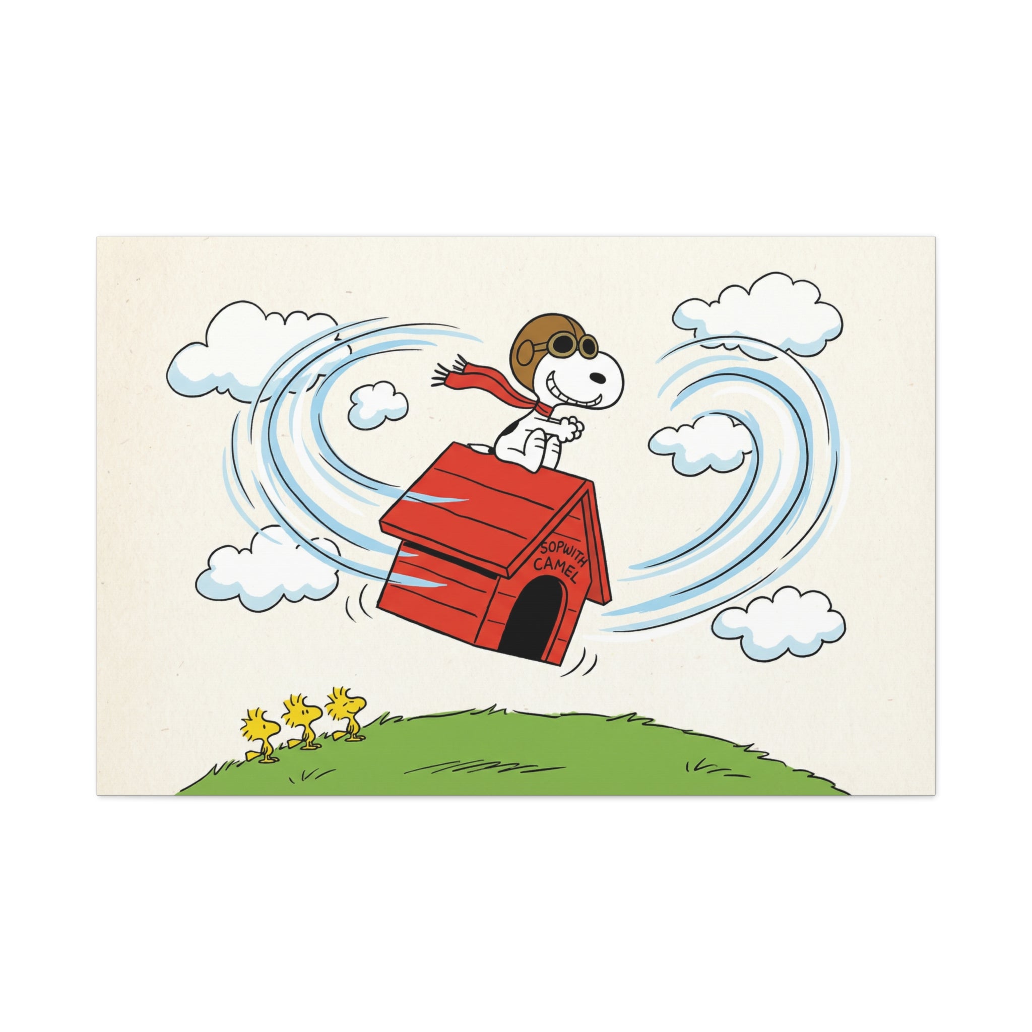 Flying Doghouse Canvas