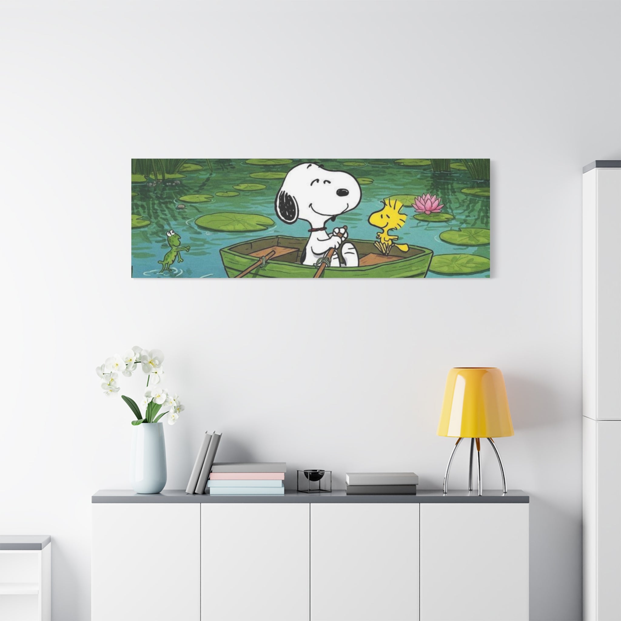 Snoopy Rowboat Canvas