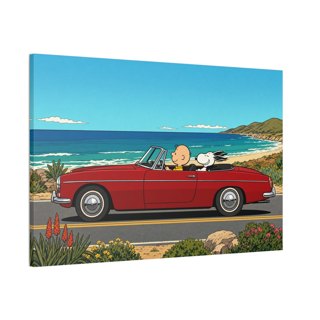 Snoopy Red Convertible Canvas