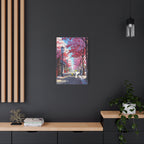 Snoopy Cherry Blossom Street Canvas