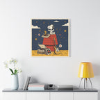 Snoopy Listening to Music Canvas