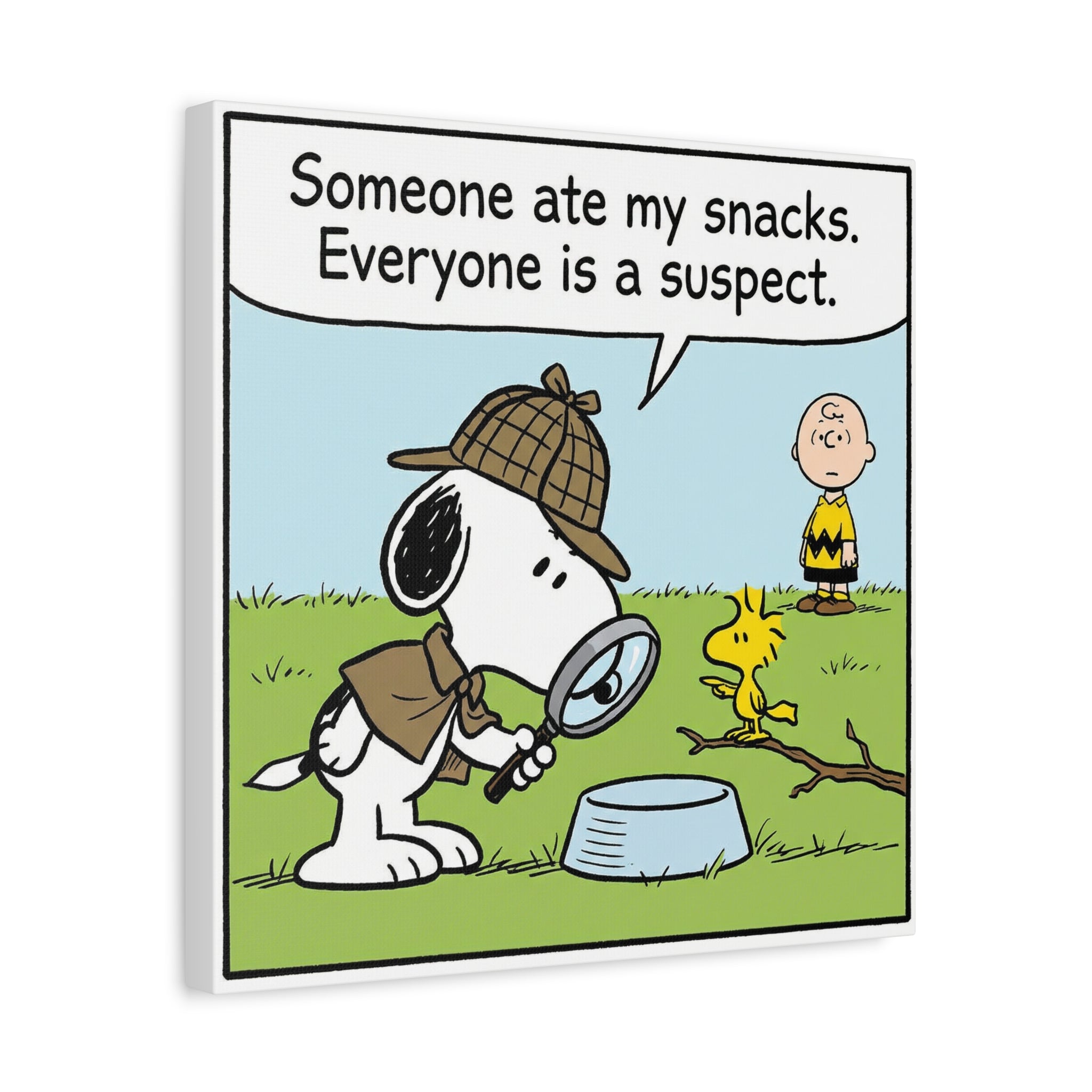Snoopy Snack Detective Canvas