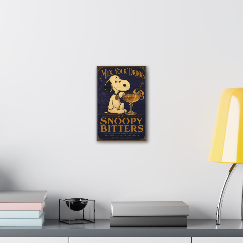 Snoopy Bitters Cocktail Canvas