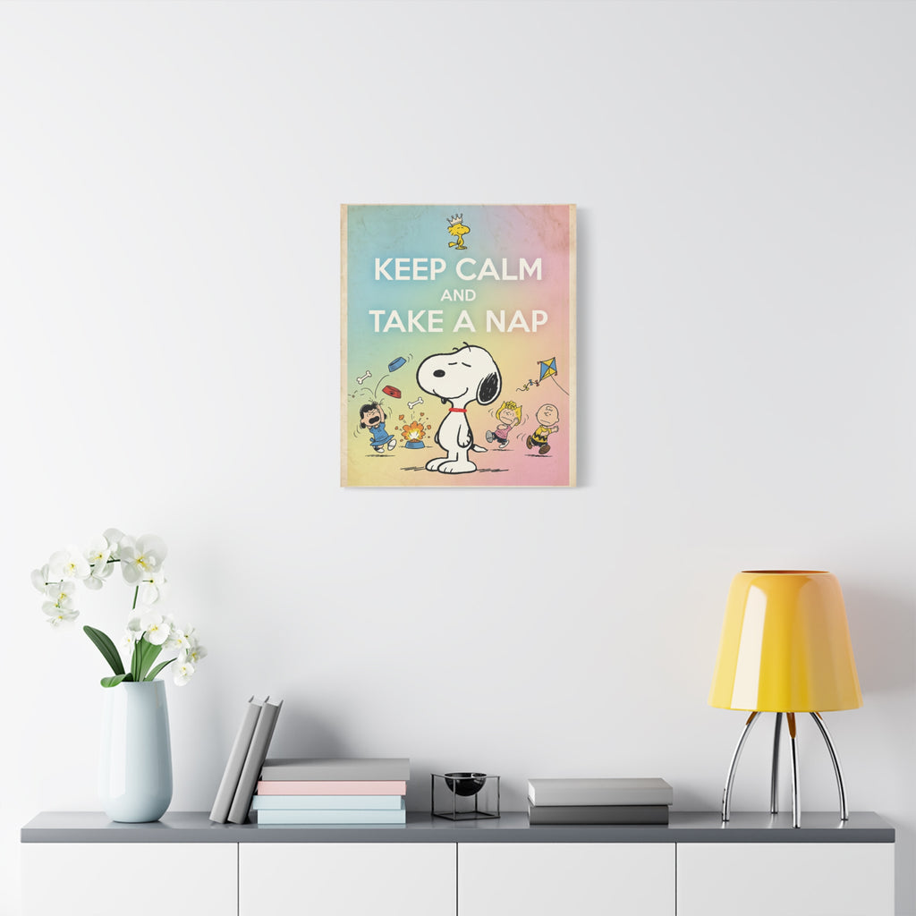 Keep Calm Nap Canvas