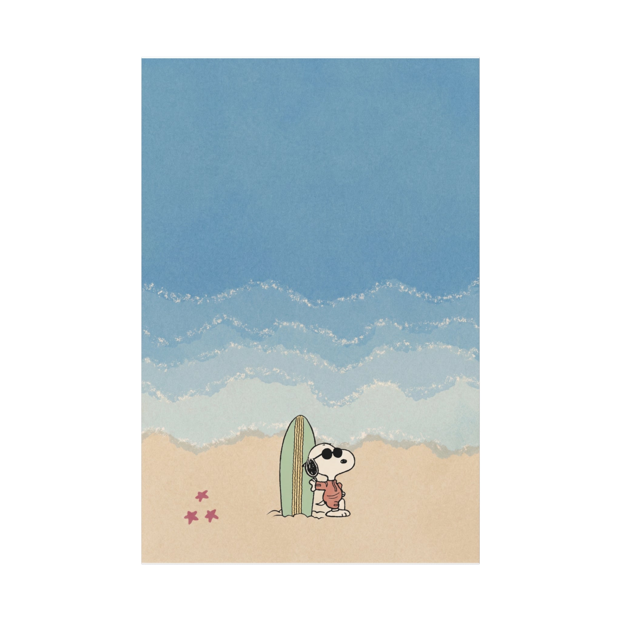 Snoopy Surfing Canvas