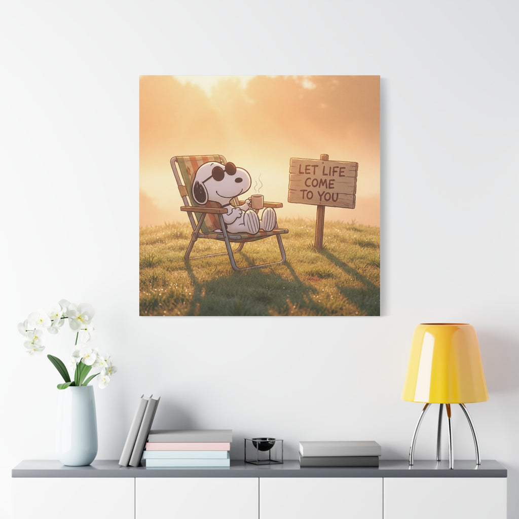 Relaxing Snoopy Canvas