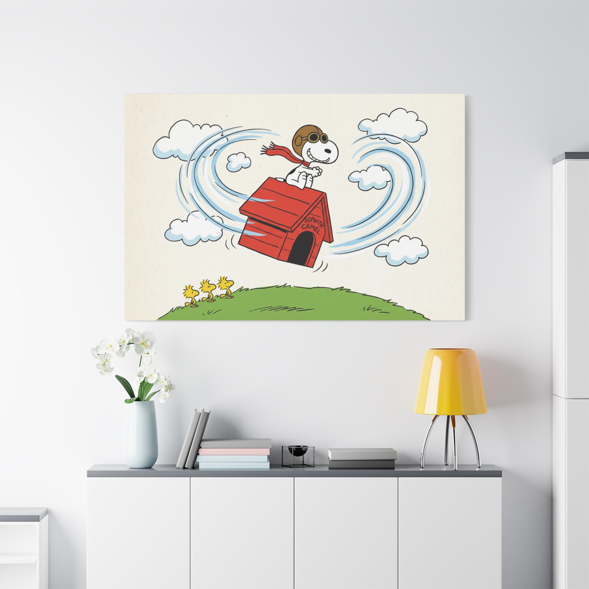 Flying Doghouse Canvas