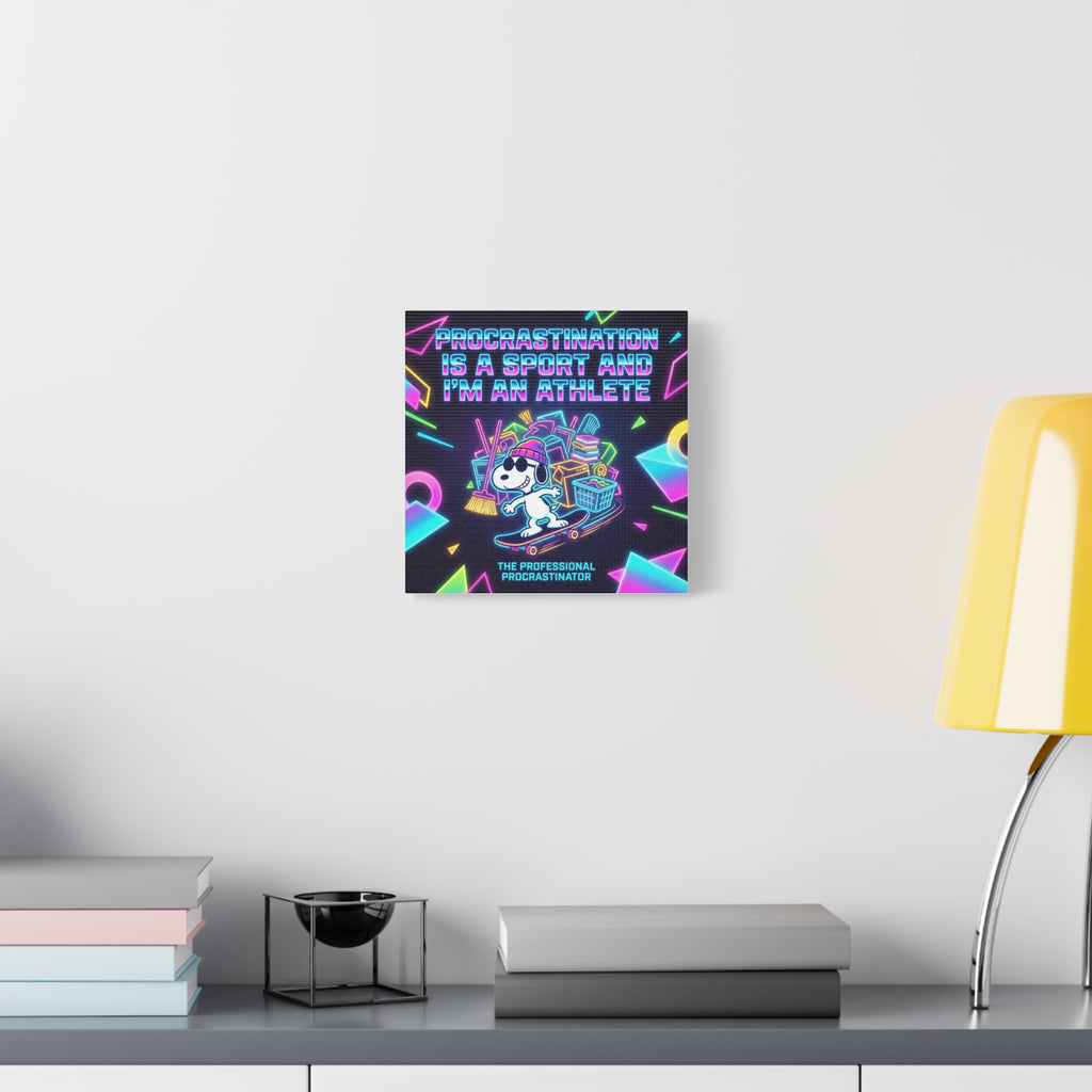 Procrastination Sport Snoopy Canvas