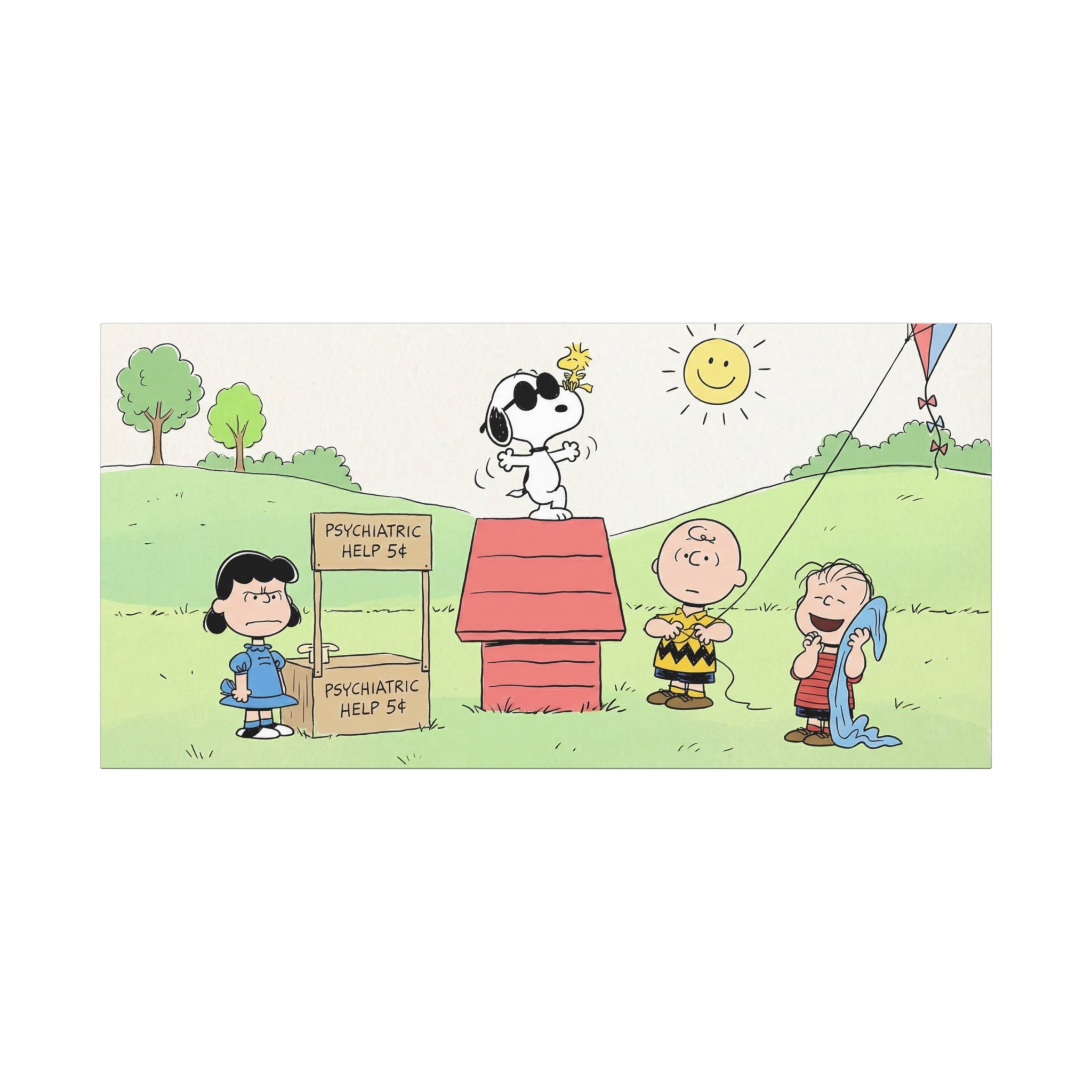Woodstock Cartoon Scene Canvas