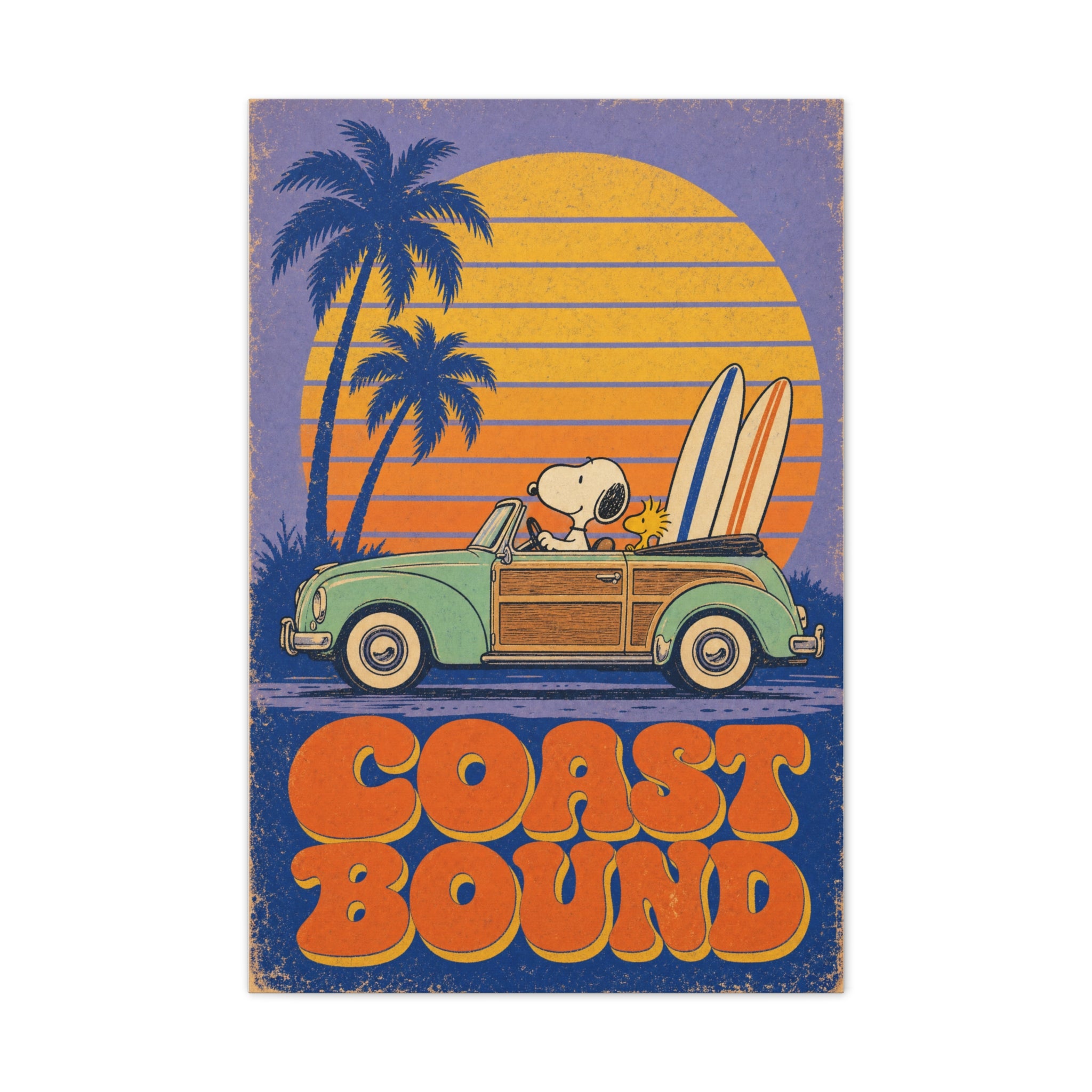 Snoopy VW Woody Canvas