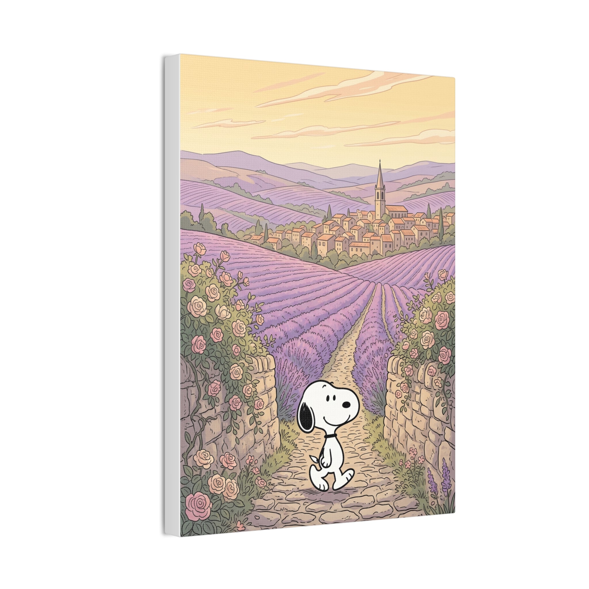 Snoopy in Lavender Fields Canvas