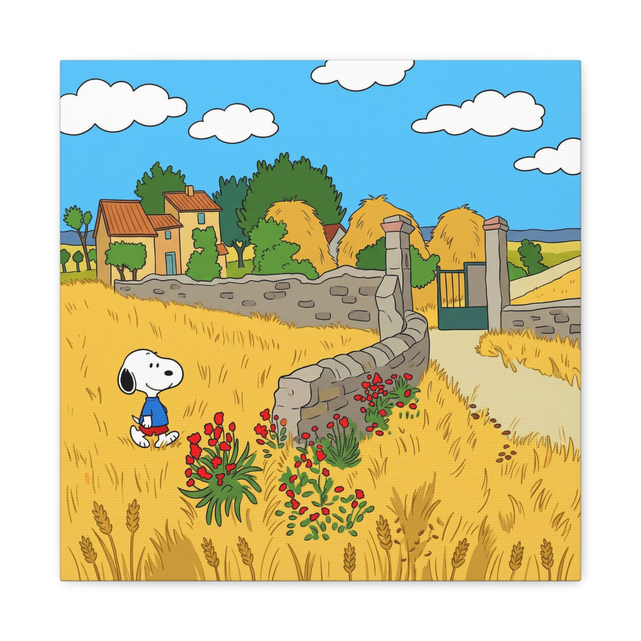 Snoopy Wheat Field Canvas