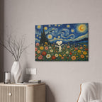 Starry Floral Field Canvas