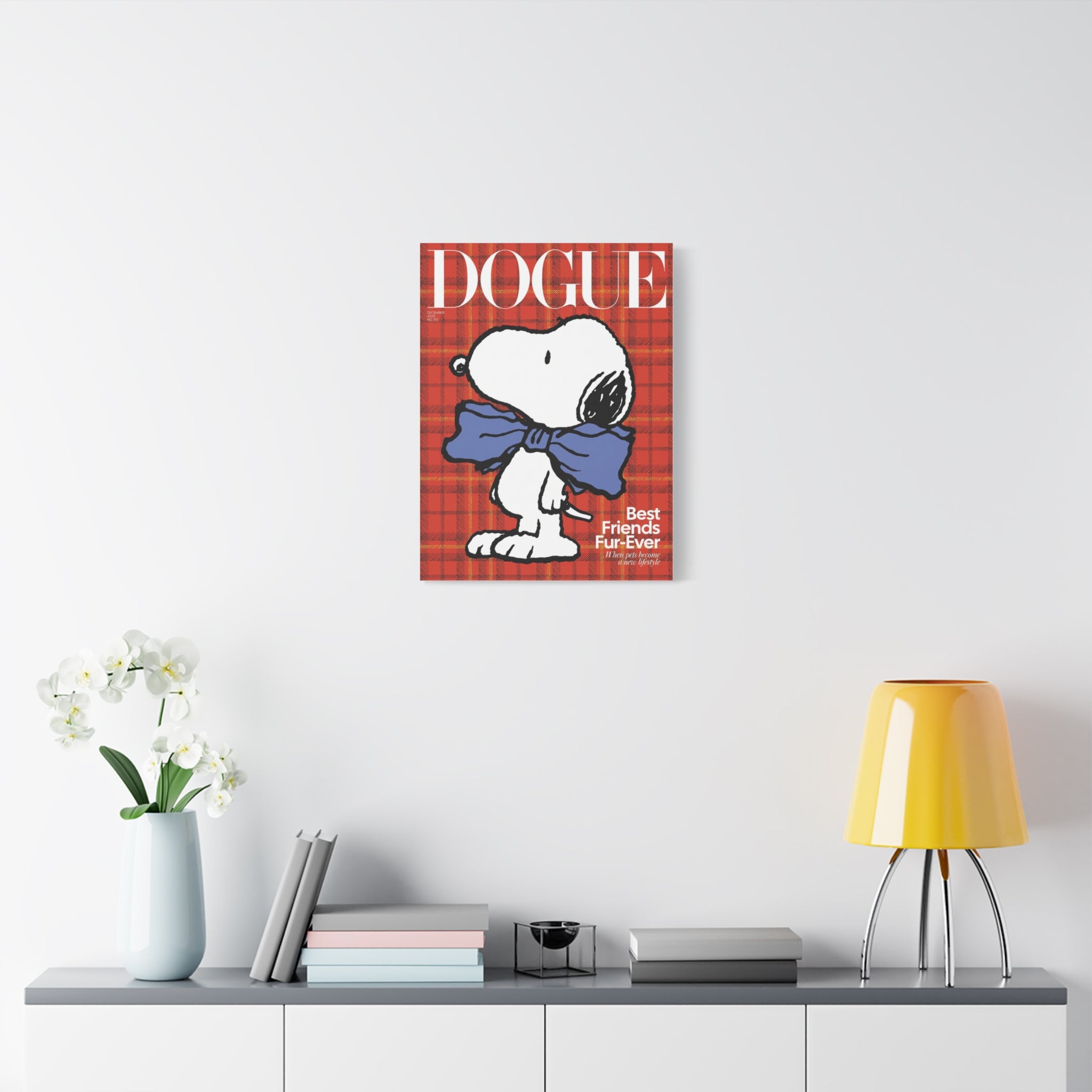 Snoopy Dogue Plaid Canvas