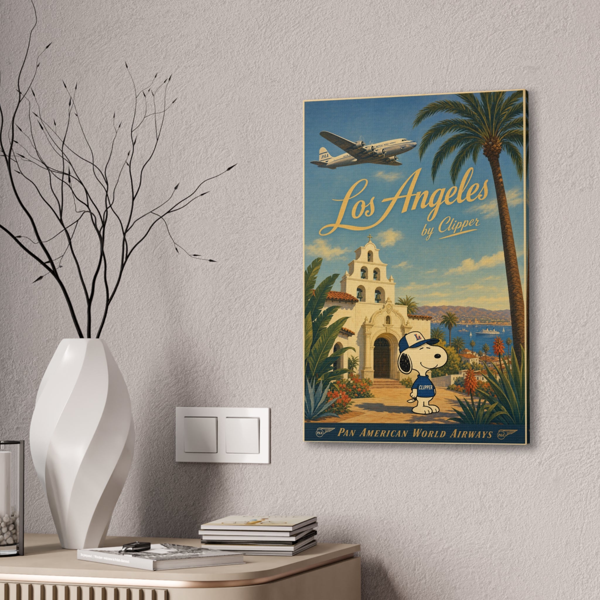 Los Angeles Snoopy Canvas
