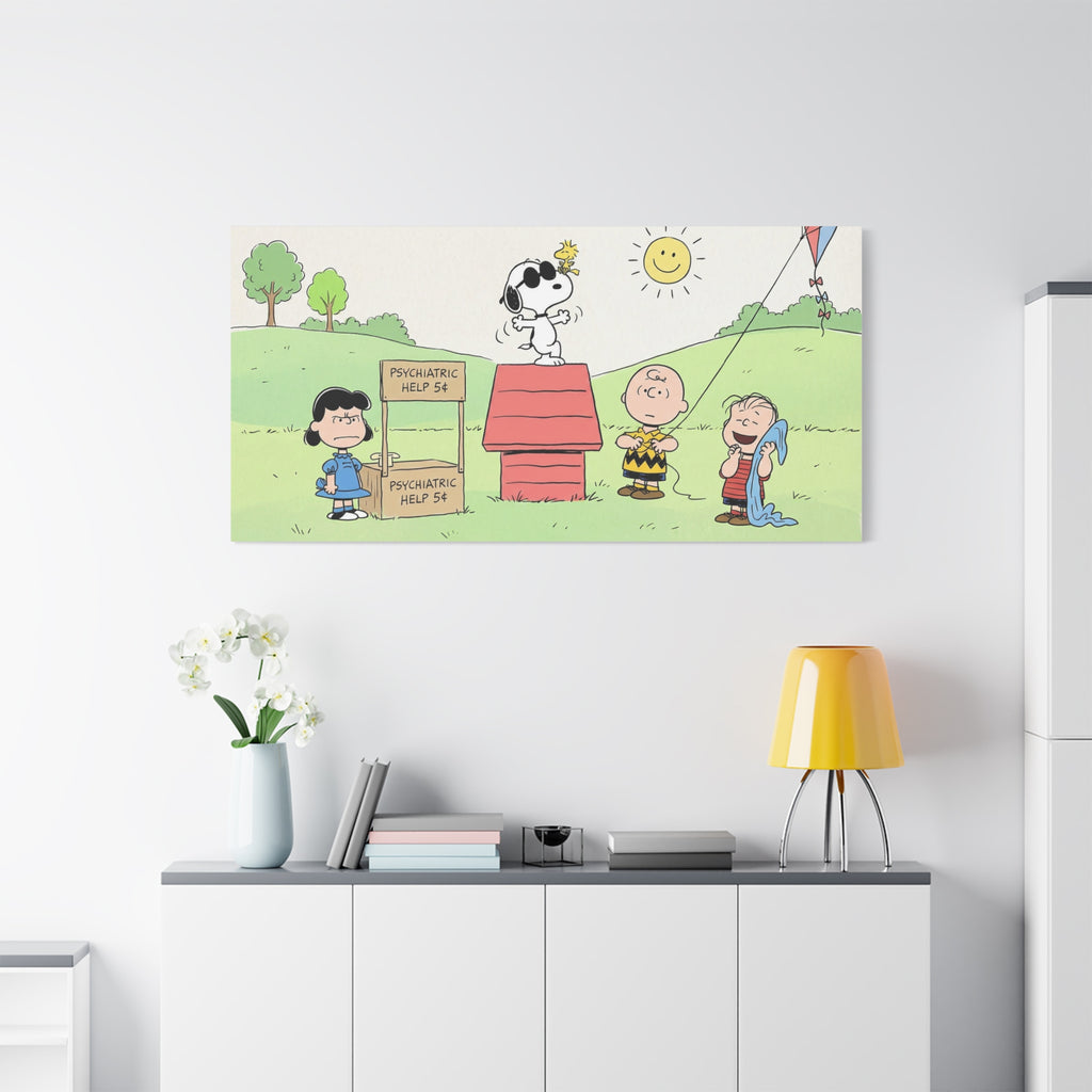 Woodstock Cartoon Scene Canvas