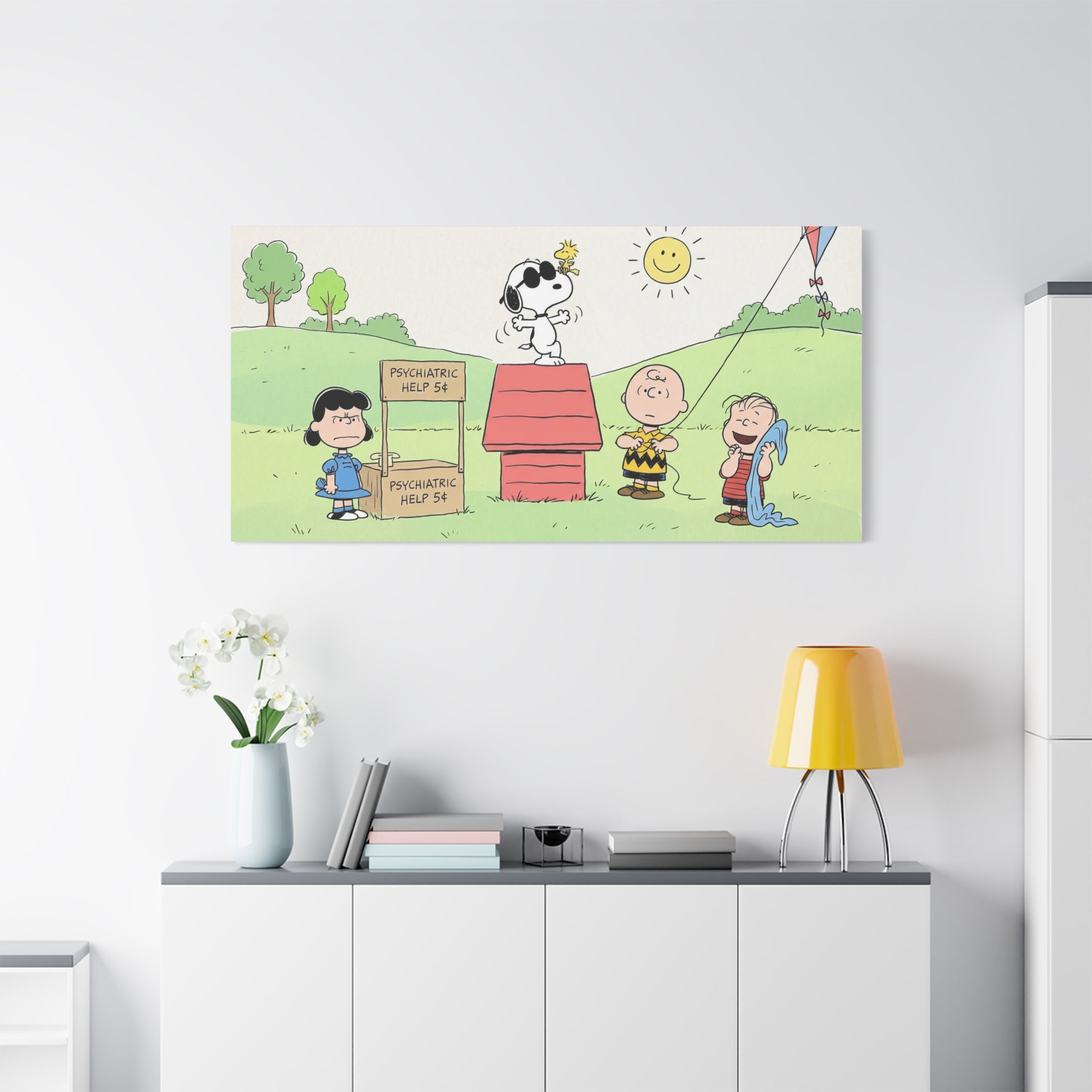 Woodstock Cartoon Scene Canvas