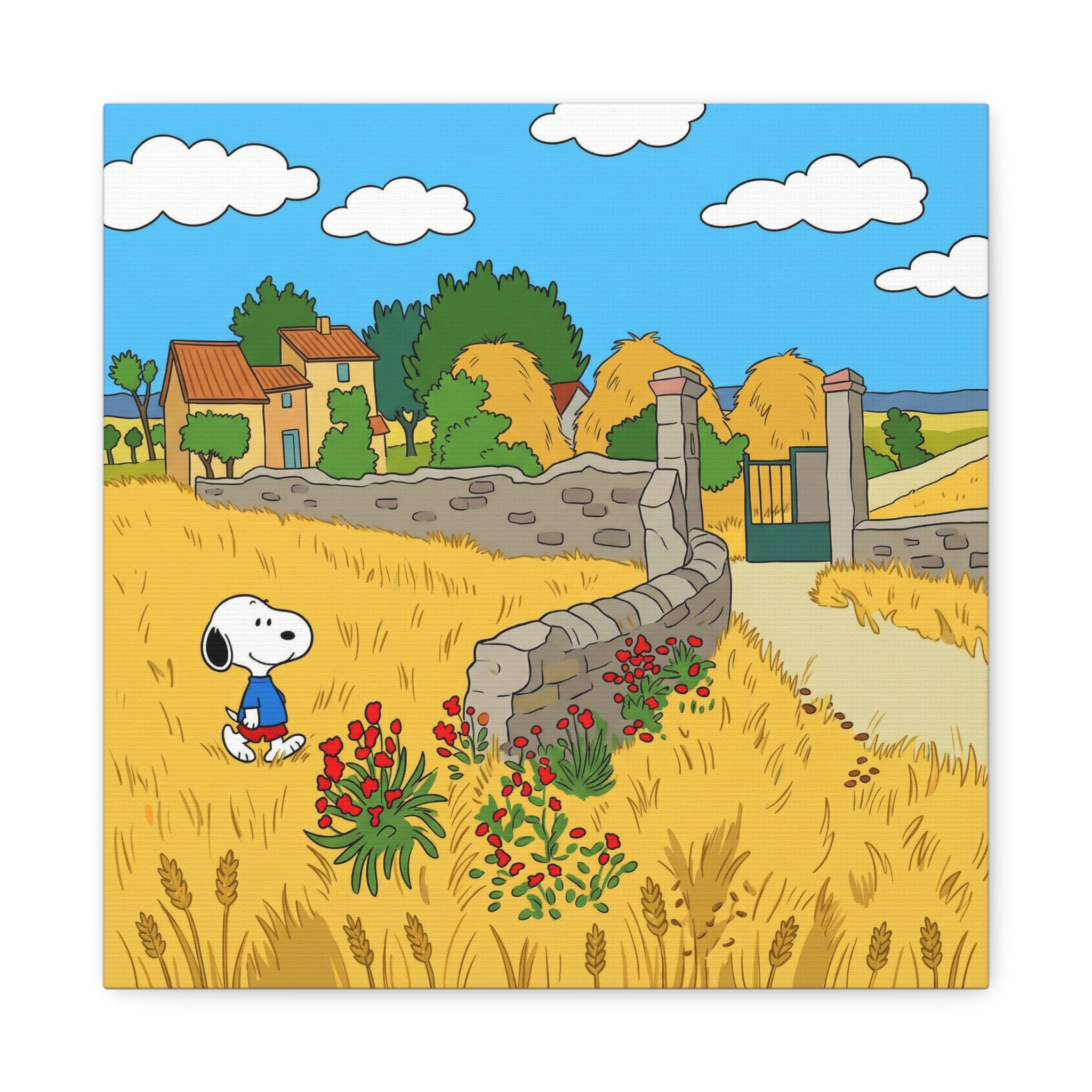 Snoopy Wheat Field Canvas
