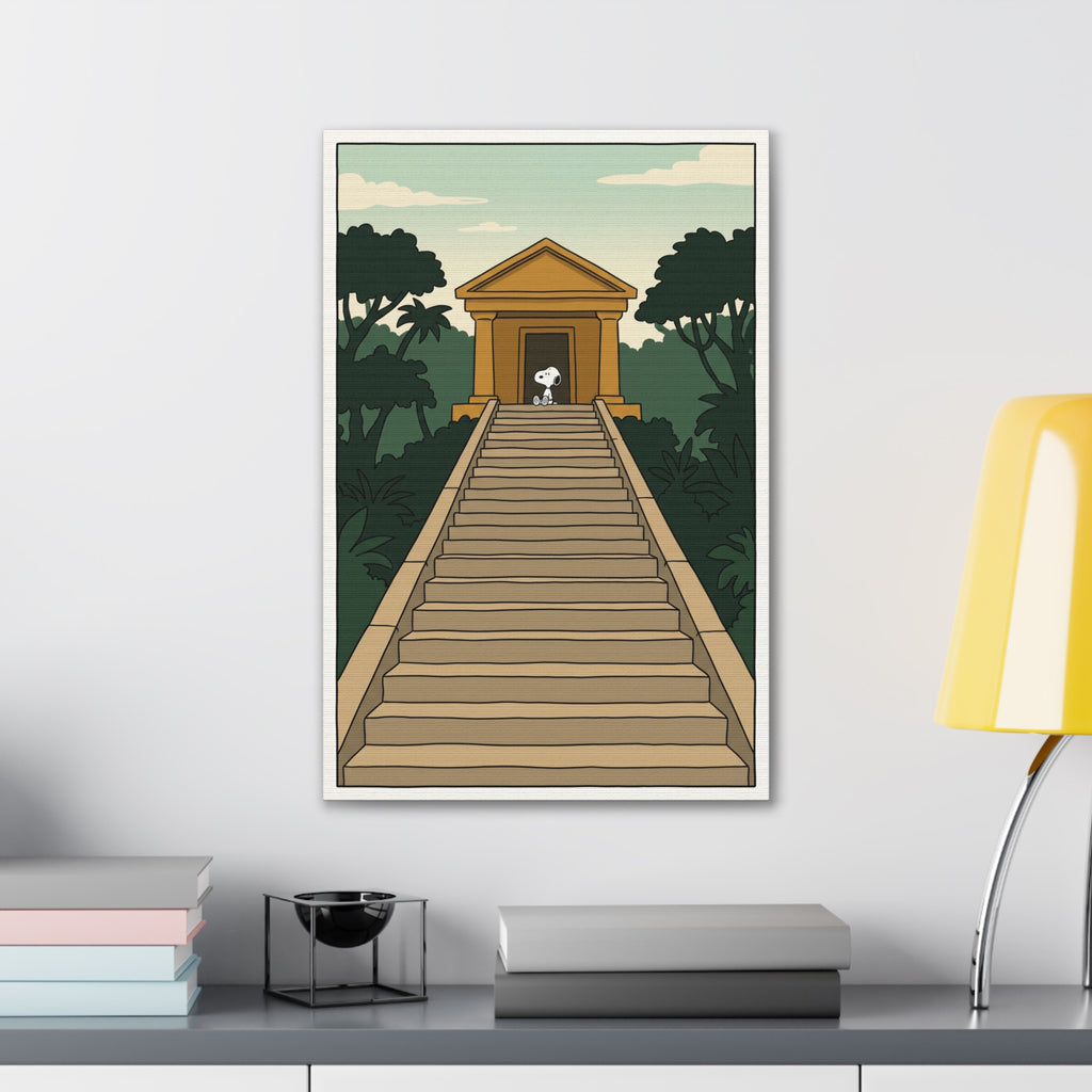 Temple Staircase Canvas