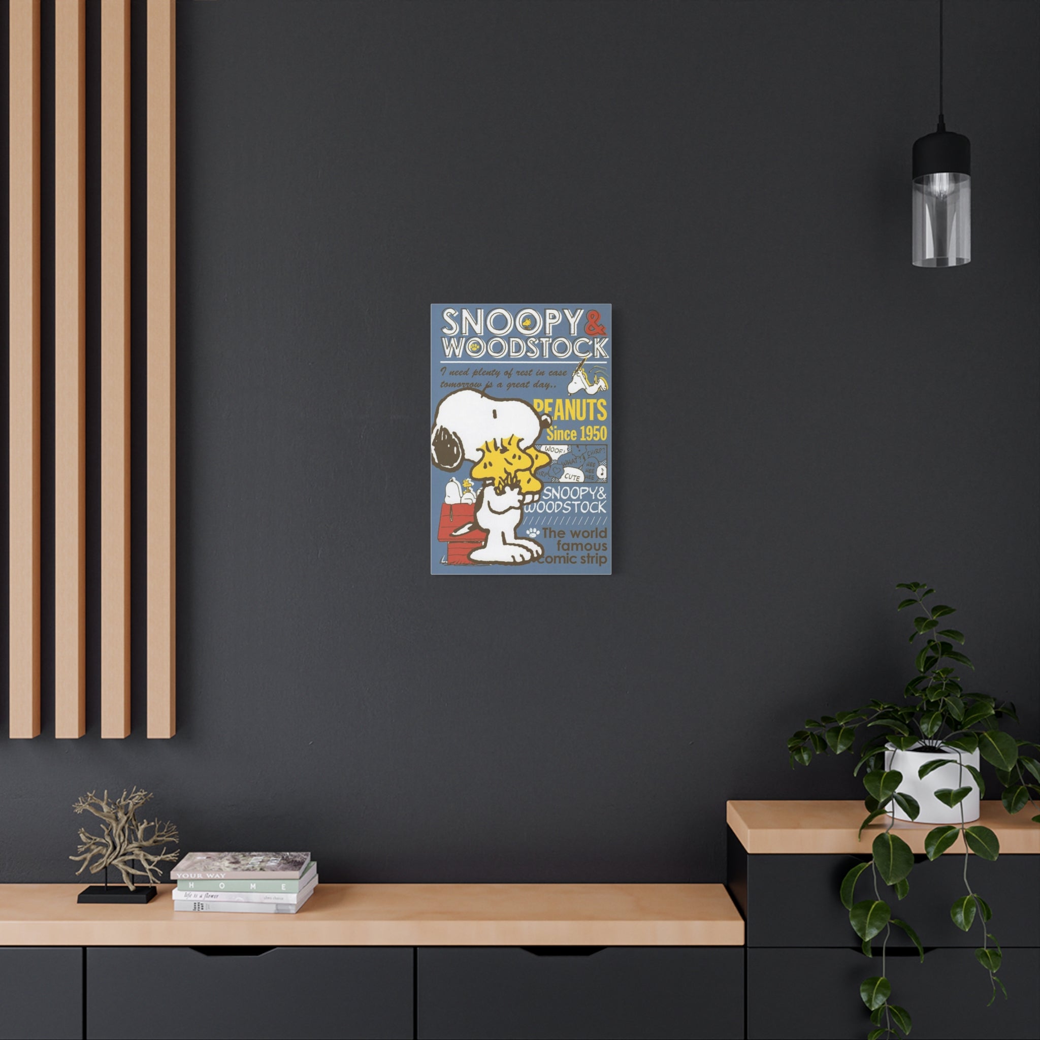 Snoopy Woodstock Poster Canvas