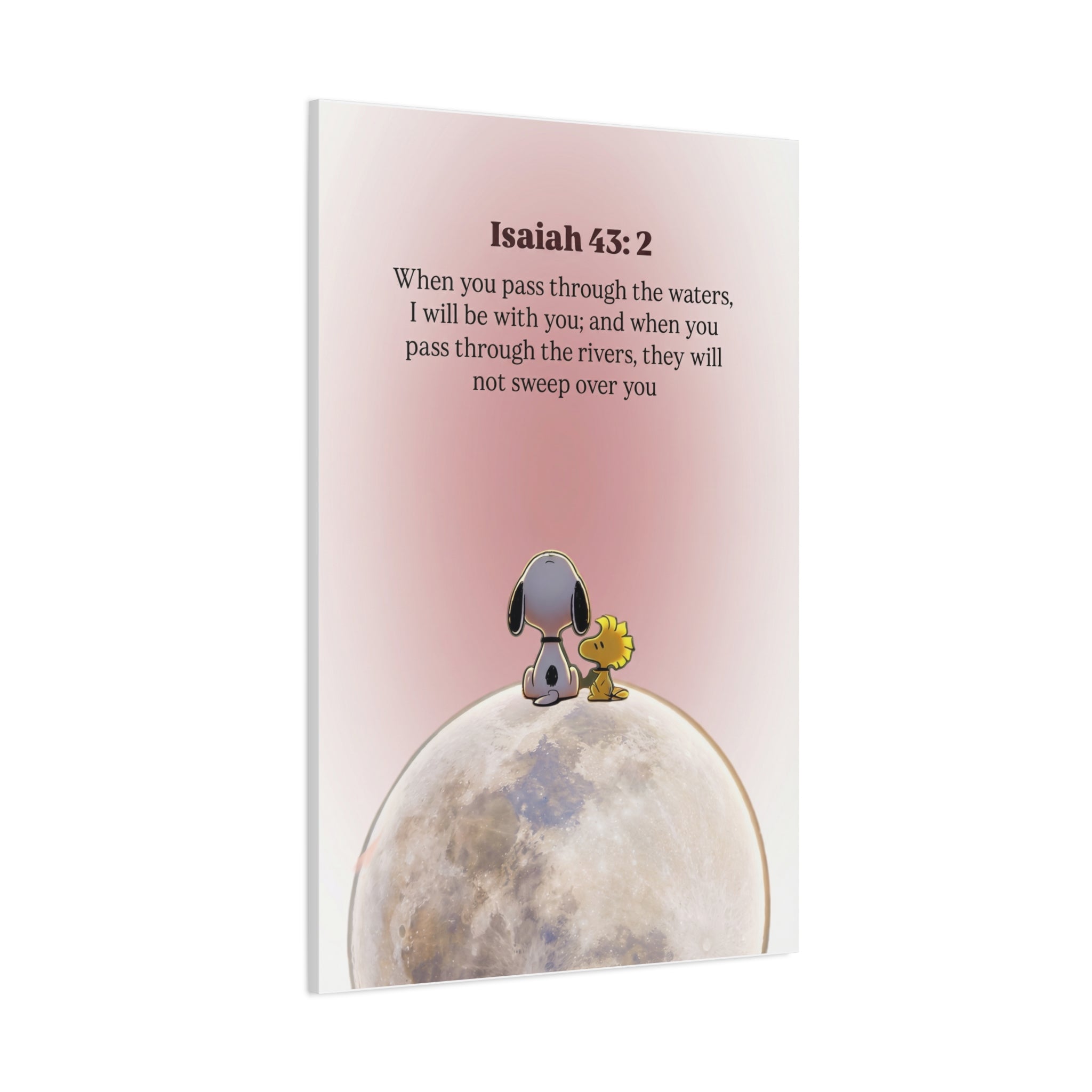 Isaiah 43:2 Snoopy Canvas