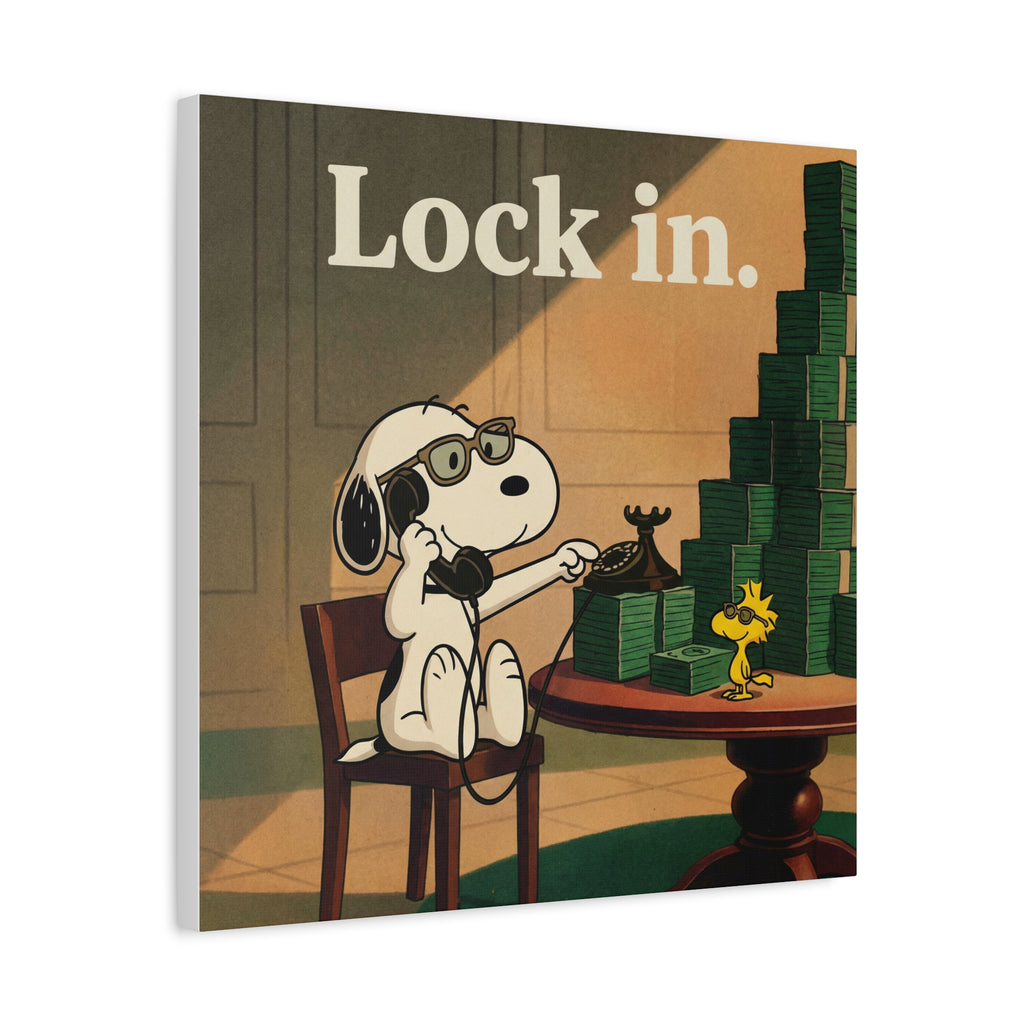 Lock In Snoopy Canvas