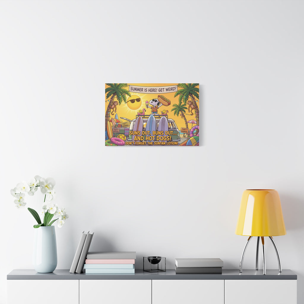 Summer Surf Scene Canvas