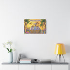 Summer Surf Scene Canvas