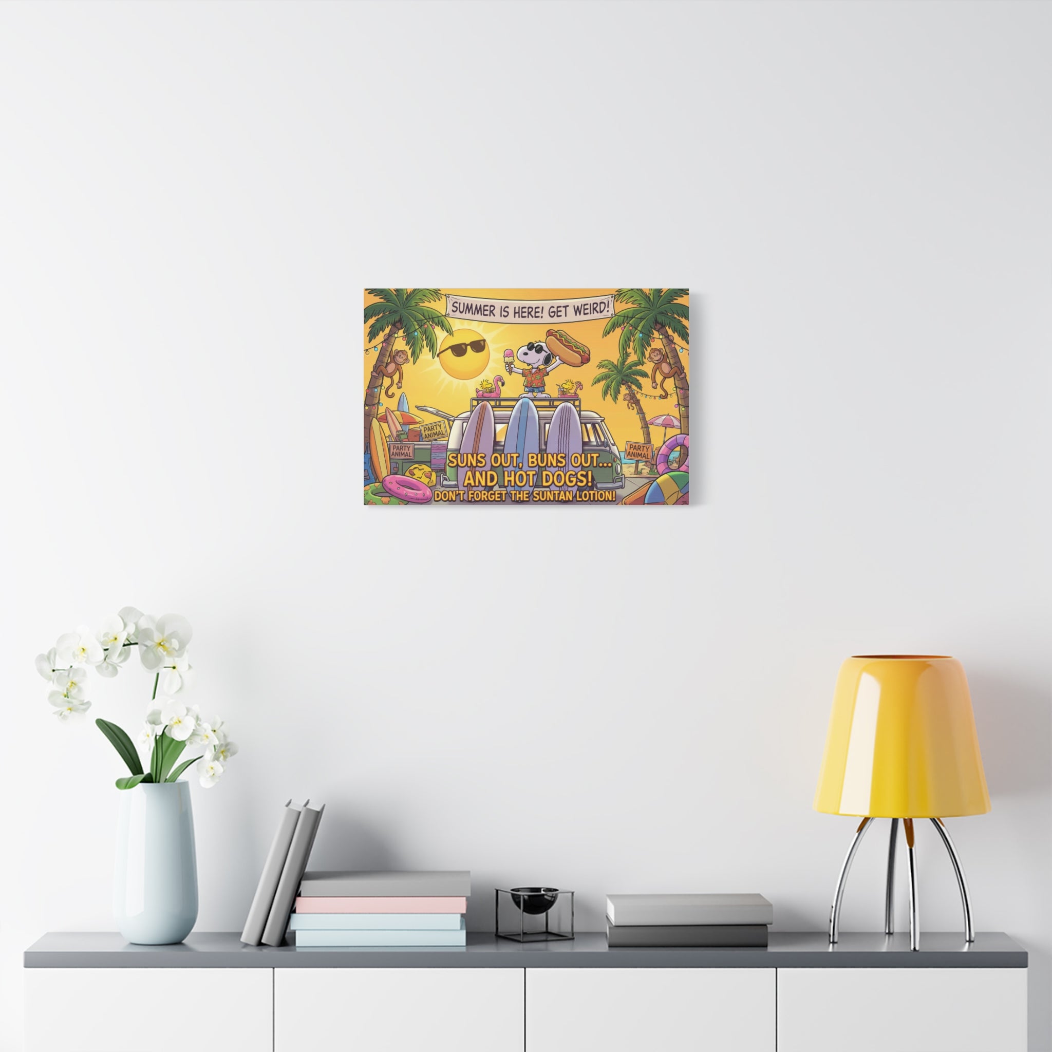 Summer Surf Scene Canvas