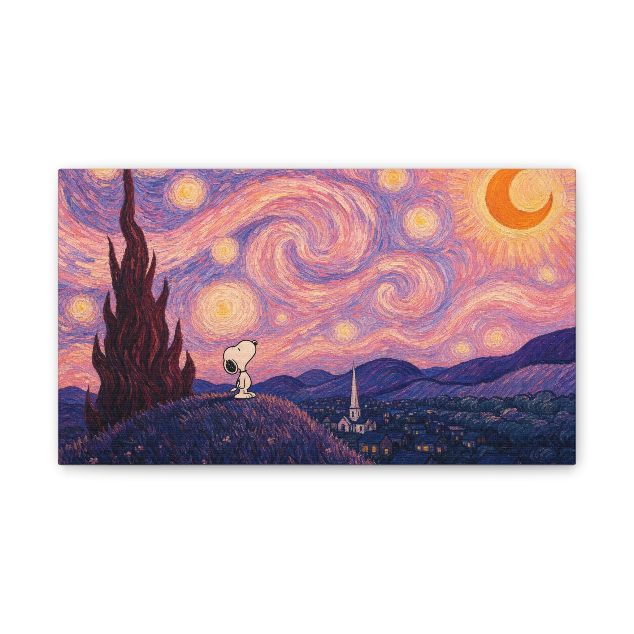 Snoopy Starry Night Canvas