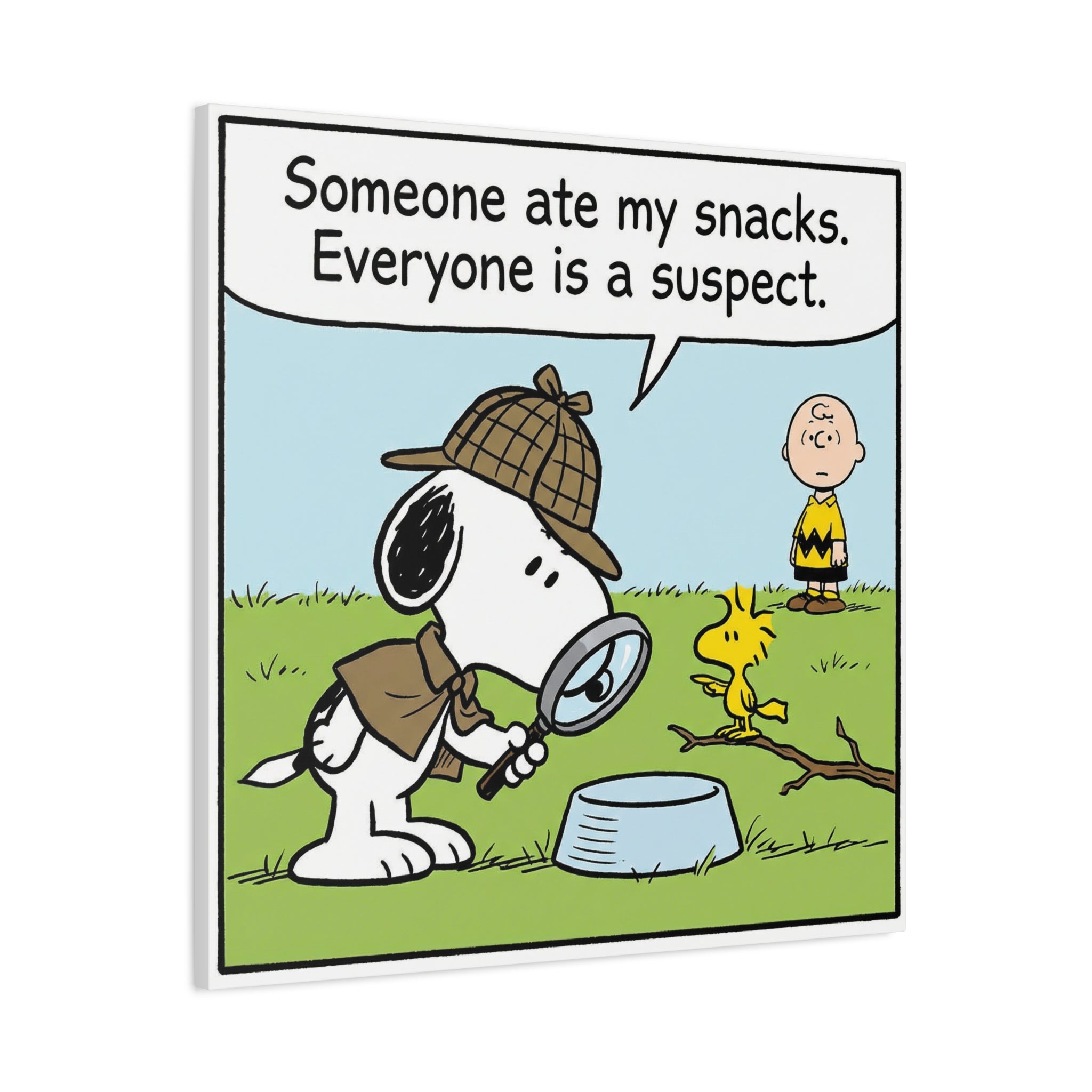 Snoopy Snack Detective Canvas