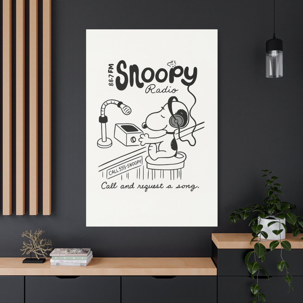 Snoopy Radio Canvas