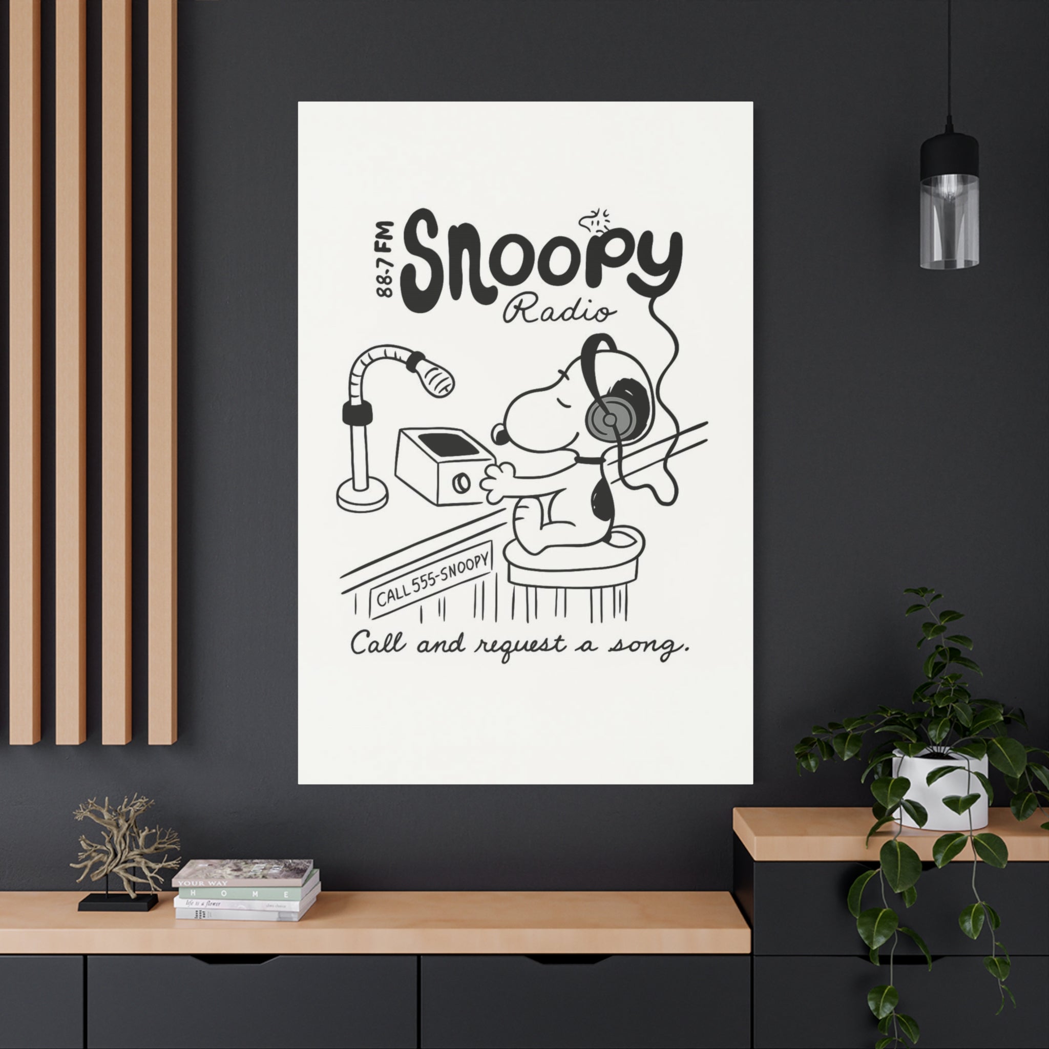 Snoopy Radio Canvas