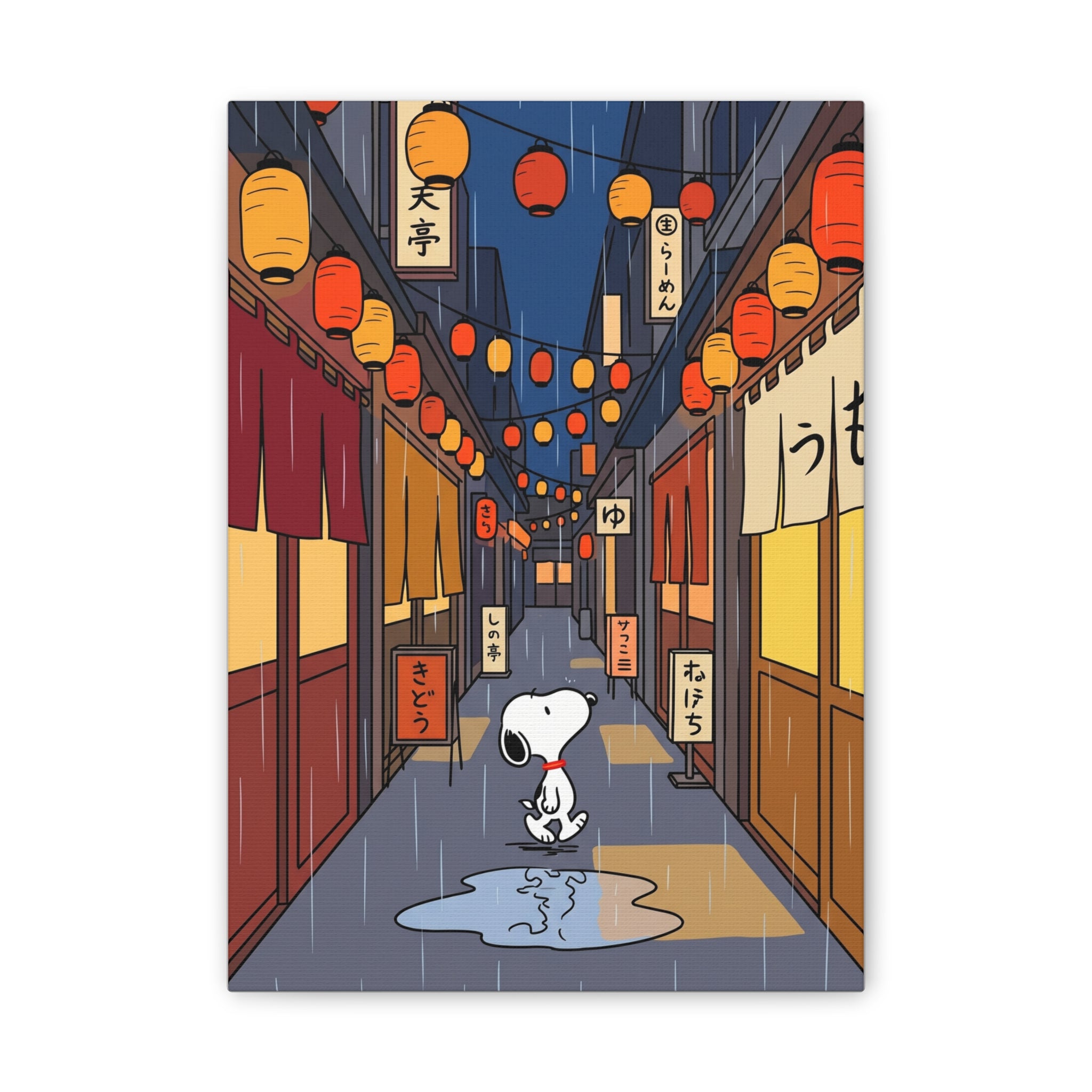Rainy Night Alley Canvas