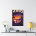 Malibu Beach Sunset Snoopy Canvas