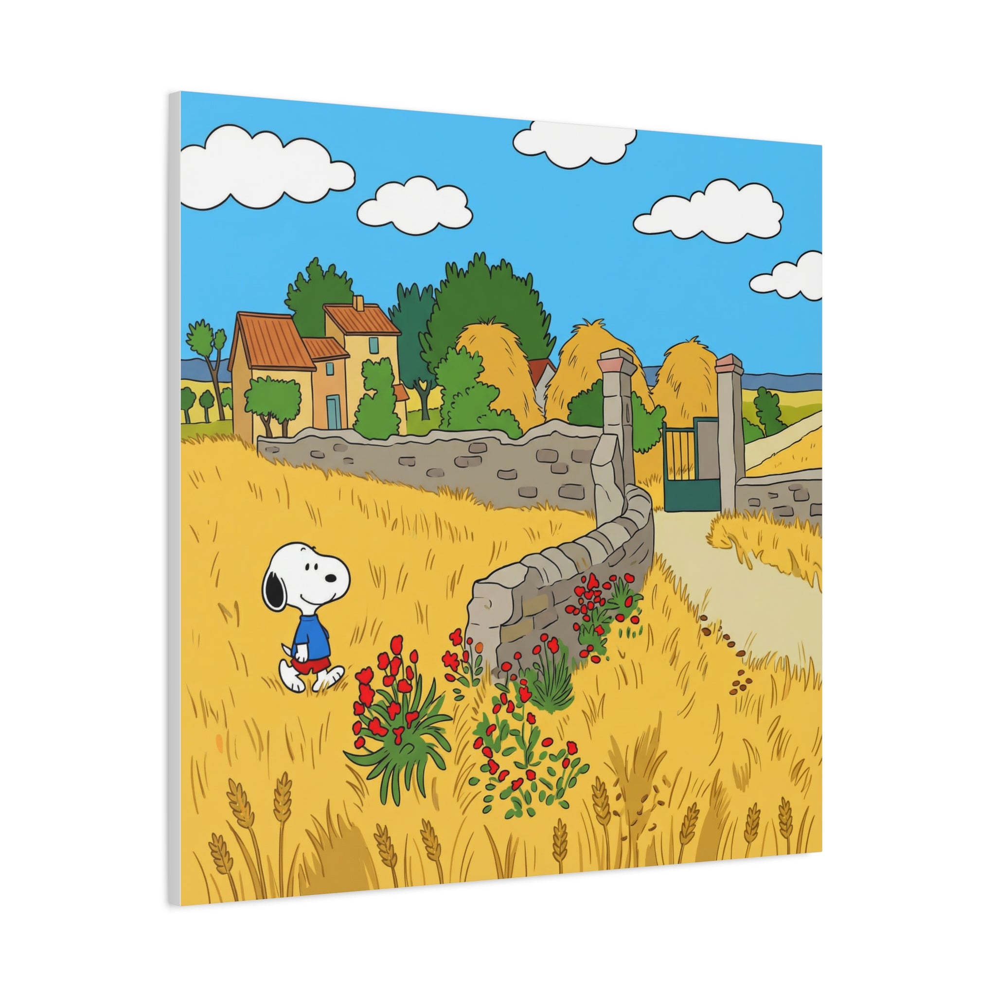 Snoopy Wheat Field Canvas