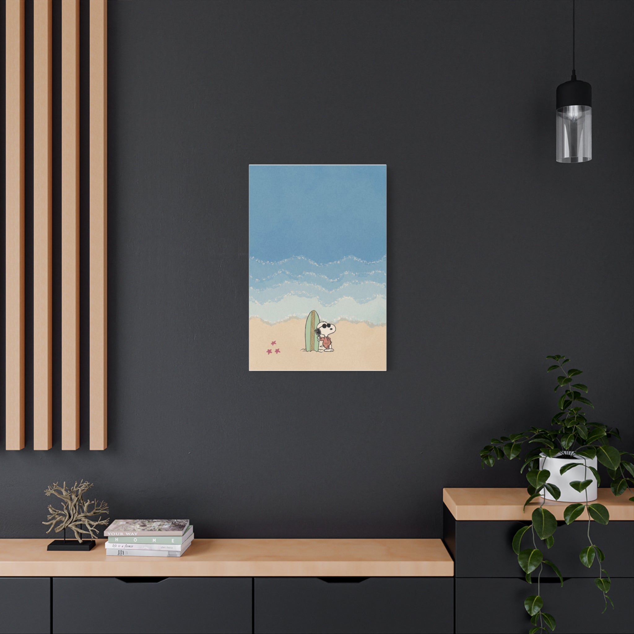 Snoopy Surfing Canvas