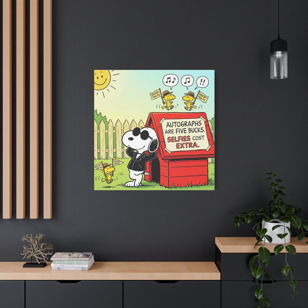 Snoopy Selfies Canvas