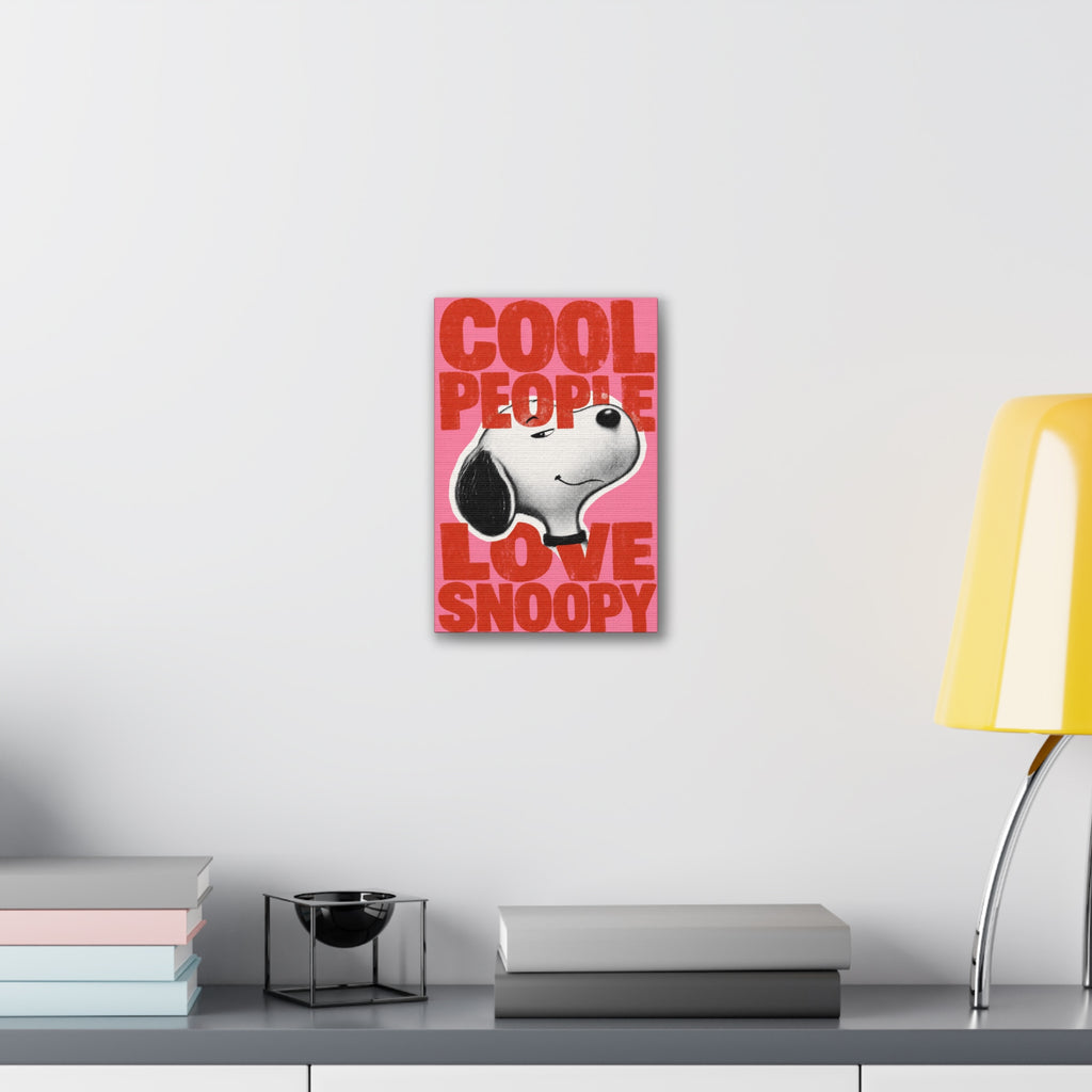 Cool People Love Snoopy Canvas
