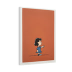 Girl Pointing Illustration Canvas