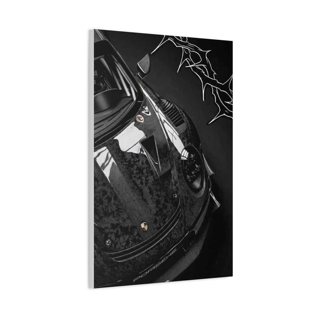 Black Sports Car Canvas