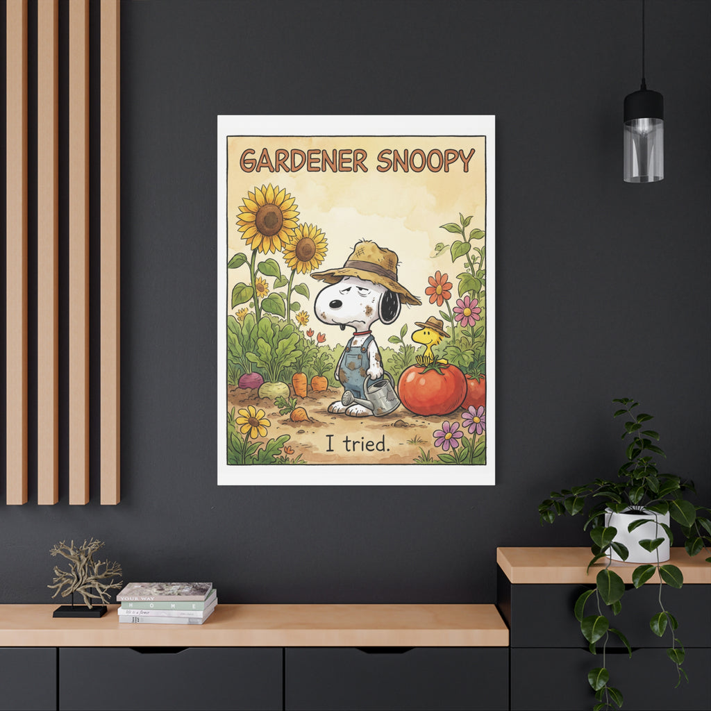 Gardener Snoopy I Tried Canvas