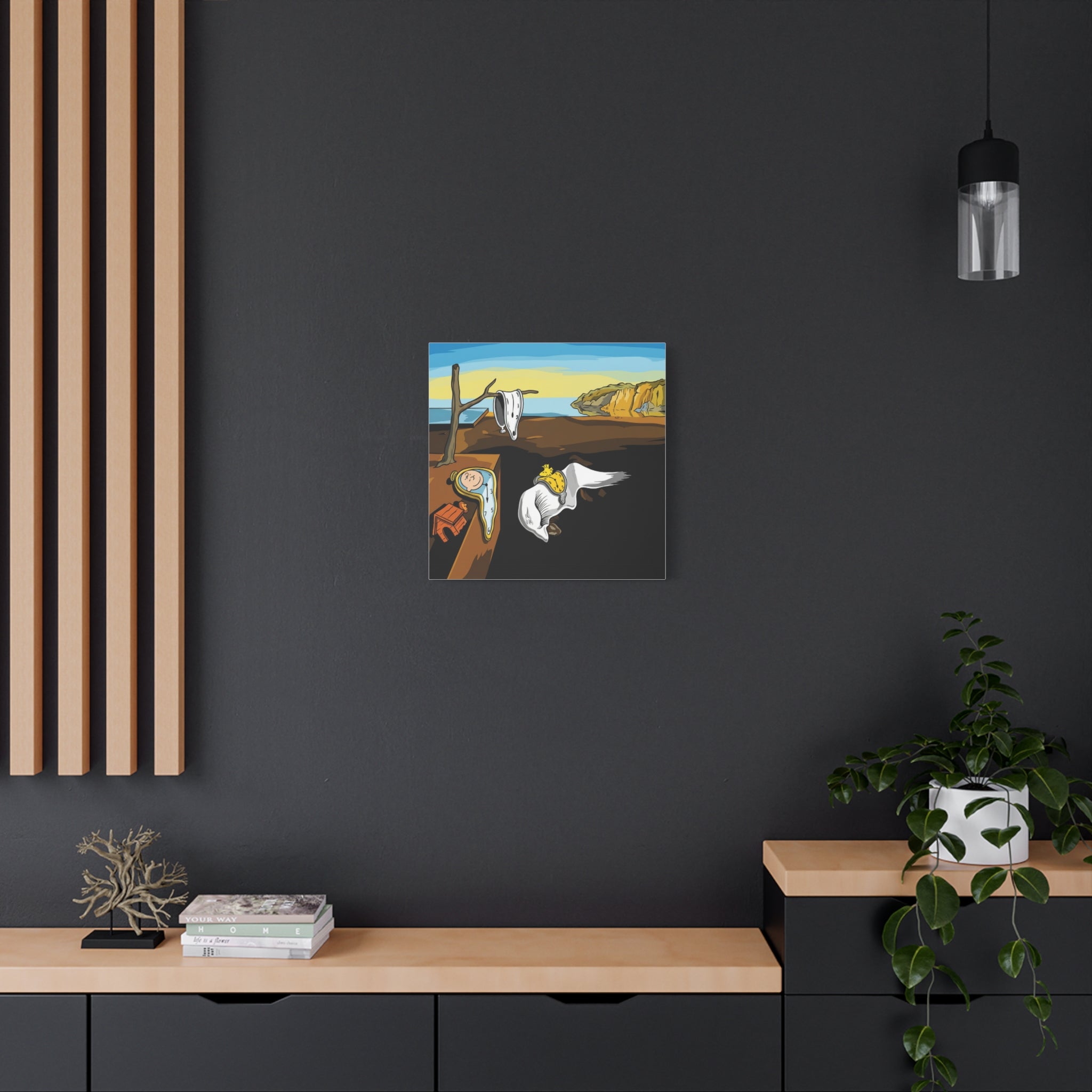 Melting Clocks Snoopy Canvas