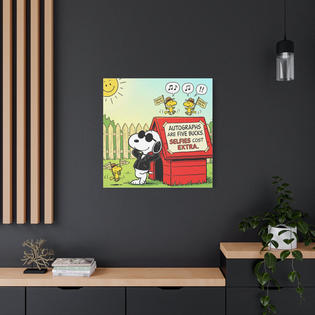 Snoopy Selfies Canvas