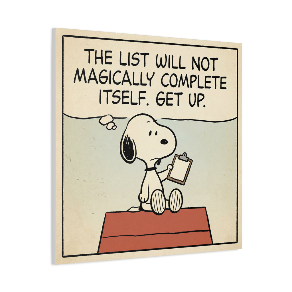 Snoopy Checklist Canvas